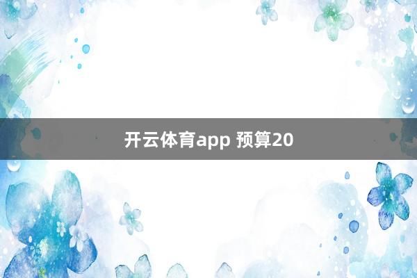 开云体育app 预算20
